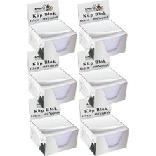 Frefly Store Masaüstü Küp Blok Not Kağıdı 6 Paket 8x8 cm Beyaz Küp Not Kağıdı Kare Kağıt Beyaz Boş Kağıt 400 Yaprak Hatırlatma Ofis