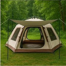 Frefly Store 8-10 Kişilik Otomatik 4 Mevsim Kamp Çadırı | 280X280X155 cm | Su Geçirmez, Hızlı Kurulum, Geniş Alan