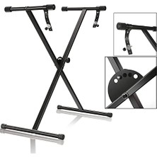 Frefly Store Pro Serisi Tek Katmanlı Taşınabilir Tek-X Klavye Standı, Kilitleme Kayışları, APL1157
