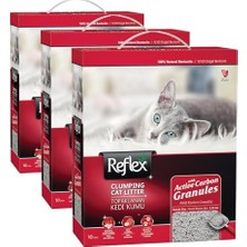 Frefly Store Aktif Karbon Granüllü Topaklanan Kedi Kumu 10 Lt (3 Paketi)