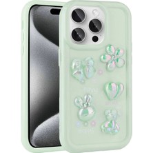 Ummeslem iPhone 14 Pro Kılıf Kabartma Figürlü Parlak Cep Telefonu Için Uyumlu Kapak Toys Silikon Kapak