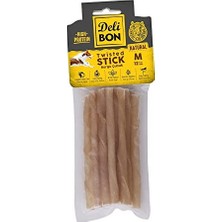 Frefly Store Delibon Gerçek Deriden Kalın Burgu Çubuk, THICKX12PCS., Natural