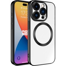 Ummeslem Apple iPhone 15 Pro Max Kılıf M-Safe Wireless Şarj Özellikli Için Uyumlu Kılıf Setro Silikon