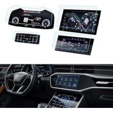 Frefly Store Engo Audi A6 Ekran Koruyucu Set Multimedya Kumanda Gösterge Klima