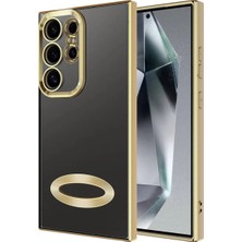 Ummeslem Samsung Galaxy S24 Ultra Kılıf Kamera Korumalı Logo Gösteren Cep Telefonu Için Uyumlu Kapak Omega Kapak