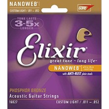Frefly Store 16027 Nanoweb Phosphor Bronze Akustik Gitar Teli (11-52)