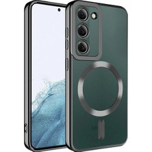 Ummeslem Samsung Galaxy S23 Cep Telefonu Için Uyumlu Kılıf Kapak M-Safe Wireless Şarj Özellikli Setro Silikon