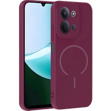 Ummeslem Redmi 15C Cep Telefonu Için Uyumlu Kılıf M-Safe Şarj Özellikli Meta Kapak