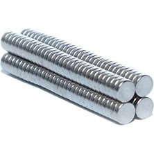 Frefly Store 100 Adet Yuvarlak Neodyum Magnet Mıknatıs - 7 mm Çap -1,5 mm Kalınlık