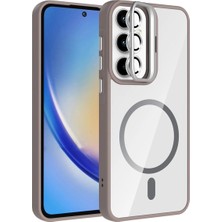 Ummeslem Samsung Galaxy A35 Için Uyumlu Kılıf Standlı ve Kamera Lens Hediyeli M-Safe Şarj Özellikli Etro Kapak