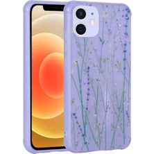 Ummeslem Apple iPhone 11 Kılıf Simli Desenli Kamera Korumalı Parlak Için Uyumlu Kılıf Popy Kapak