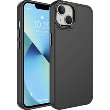 Ummeslem Apple iPhone 14 Plus Kılıf Metal Çerçeve ve Buton Tasarımlı Sert Için Uyumlu Kılıf Botox Kapak