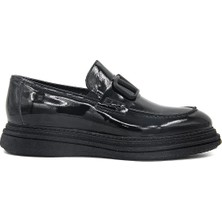 Luciano Bellini C22805-2 Erkek Loafer Ayakkabı - Siyah Rugan