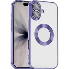 Ummeslem iPhone 17 Cep Telefonu Için Uyumlu Kılıf Kamera Korumalı Logo Gösteren Omega Kapak