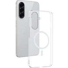 Ummeslem Samsung Galaxy A36 Kamera Korumalı M-Safe Şarj Özellikli Şeffaf Için Uyumlu Kılıf London Sert Pc Kapak