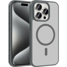 Ummeslem Apple iPhone 15 Pro Max Cep Telefonu Için Uyumlu Kılıf M-Safe Şarj Özellikli Babet Kapak