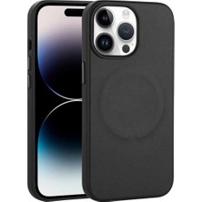 Ummeslem iPhone 14 Pro Max Cep Telefonu Için Uyumlu Kılıf Pu Deri M-Safe Wireless Şarj Özellikli Derix Kapak