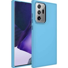Ummeslem Samsung Galaxy Note 20 Ultra Kılıf Metal Çerçeve ve Buton Tasarımlı Silikon Için Uyumlu Kılıf Luna Kapak