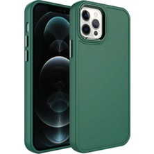Ummeslem Apple iPhone 13 Pro Max Kılıf Metal Çerçeve ve Buton Tasarımlı Sert Için Uyumlu Kılıf Botox Kapak