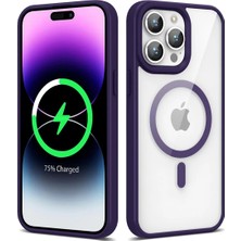 Ummeslem iPhone 14 Pro Max Cep Telefonu Için Uyumlu Kılıf M-Safe Wireless Şarj Özellikli Silikon Ege Kapak