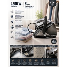 Tefal Pro Express Ultimate Care Buhar Kazanlı Ütü 2600W 8 Bar 650G Şok Buhar