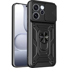 Ummeslem Oppo Reno 15 Pro Için Uyumlu Kılıf Magnetik Standlı Kamera Korumalı Sürgülü Vega Kapak