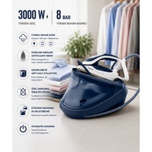 Tefal 8 Bar Buhar Kazanlı Ütü Çıkarılabilir Su Hazneli - 3000W Durilium Airglide Autoclean - 170G Sürekli Buhar - 590G Şok Buhar - GV9720