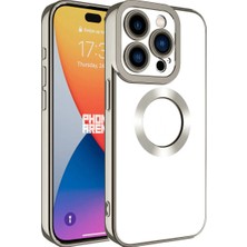 Ummeslem iPhone 15 Pro Kılıf Kamera Korumalı Logo Gösteren Cep Telefonu Için Uyumlu Kapak Omega Kapak