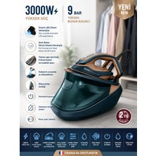Tefal Vision Max 3000W 9 Bar Buhar Kazanlı Ütü - 215G Sürekli Buhar - 850G Şok Buhar - LED Işıklı - Damlama Önleyici - Kullanım Sırasında Su Ekleyebilme - GV9920