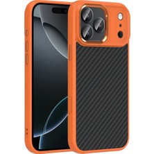 Ummeslem iPhone 17 Pro Için Uyumlu Kılıf M-Safe Şarj Özellikli Karbon Fiber Görünümlü Truva Kapak