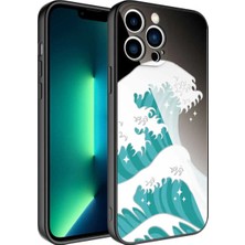 Ummeslem Apple iPhone 13 Pro Max Kılıf Kamera Korumalı Desenli Sert Silikon Için Uyumlu Kılıf Epoksi Kapak