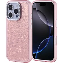 Ummeslem Apple iPhone 16 Pro Kılıf Taşlı Tasarım Cep Telefenu Için Uyumlu Kapi Kapak