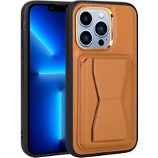 Ummeslem iPhone 13 Pro Kılıf Kartlıklı Standlı .pu Deri Cep Telefonu Için Uyumlu Kapak Memo Kapak