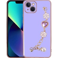 Ummeslem iPhone 14 Cep Telefonu Için Uyumlu Kılıf El Tutamaçlı Kamera Korumalı Taka Silikon Kapak