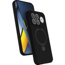 Ummeslem Xiaomi Poco F8 Ultra Için Uyumlu Kılıf M-Safe Şarj Özellikli Standlı Samara Kapak