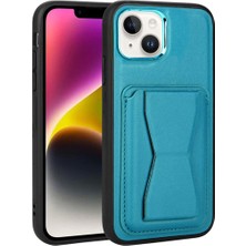 Ummeslem iPhone 14 Plus Kılıf Kartlıklı Standlı .pu Deri Cep Telefonu Için Uyumlu Kapak Memo Kapak