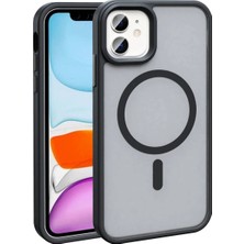Ummeslem iPhone 11 Kılıf M-Safe Şarj Özellikli Mat Arka Yüzey Cep Telefonu Için Uyumlu Kapak Sio Kapak