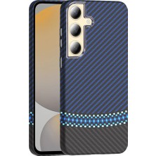 Ummeslem Samsung Galaxy S24 Için Uyumlu Kılıf M-Safe Şarj Özellikli Karbon Fiber Görünümlü Gros Kapak