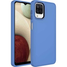 Ummeslem Samsung Galaxy M22 Cep Telefonu Için Uyumlu Kılıf Metal Çerçeve ve Buton Tasarımlı Silikon Luna Kapak