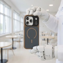 Ummeslem Apple iPhone 17 Pro Max Kılıf Mat Arka Yüzey Wireless Şarj Özellikli Için Uyumlu Flet M-Safe Kapak