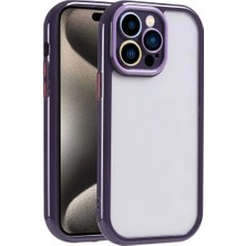 Ummeslem iPhone 15 Pro Kılıf Kamera Korumalı Renkli Kenar Cep Telefonu Için Uyumlu Kapak Vitamin Kapak