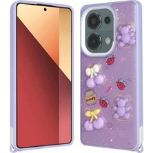 Ummeslem Redmi Note 13 Pro 4g Kılıf Parlayan Simli Kabartma Figürlü Cep Telefonu Için Uyumlu Cevze Kapak