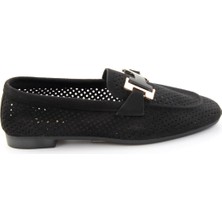 Bambi Siyah  Kadın Loafer Ayakkabı K01688012872