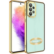 Ahlttiba Samsung Galaxy A73 Cep Telefonu Için Uyumlu Kılıf Kamera Korumalı Logo Gösteren Omega Kapak