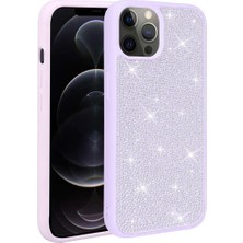 Ahlttiba iPhone 14 Pro Max Kılıf Parlak Taşlı Tasarım Cep Telefonu Için Uyumlu Kapak Ston Kapak