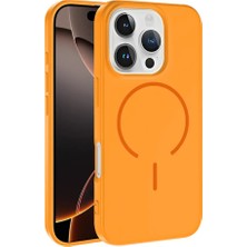 Ahlttiba iPhone 16 Pro Cep Telefonu Için Uyumlu Kılıf Magsafe Şarj Özellikli Meta Kapak
