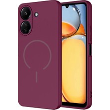 Ahlttiba Redmi 13C Cep Telefonu Için Uyumlu Kılıf Magsafe Şarj Özellikli Meta Kapak