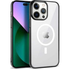 Ahlttiba iPhone 14 Pro Kılıf Cep Telefonu Için Uyumlu Kapak Wireless Şarj Özellikli Pixel M-Safe Kapak