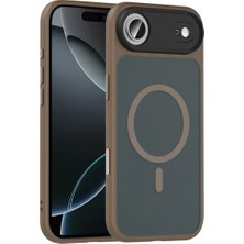 Ahlttiba Apple iPhone 17 Air Kılıf Mat Arka Yüzey Wireless Şarj Özellikli Için Uyumlu Flet M-Safe Kapak