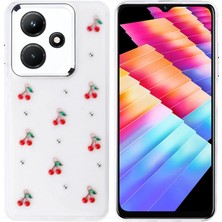 Ahlttiba Infinix Hot 30I Cep Telefonu Için Uyumlu Kılıf Airbag Tasarımlı Simli Şeffaf Kutup Kapak